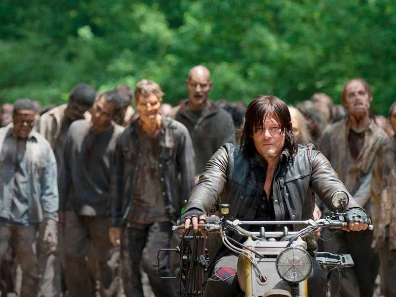 Daryl leading off the walking horde