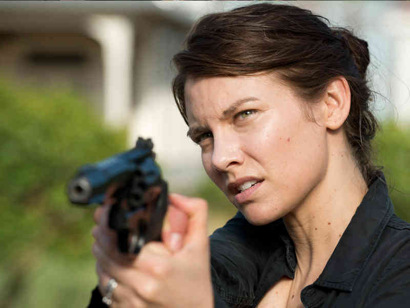 Lauren Cohan in S6E01 of The Walking Dead